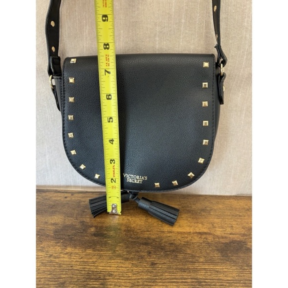 Victorias Secret Crossbody Saddlebag With Tassel Square Silver‎ Stud Purse Bag - Picture 3 of 6